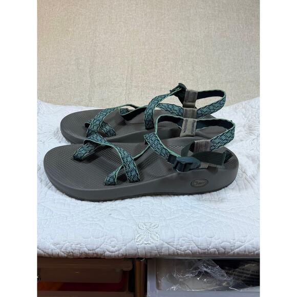 Chaco Men\'s Green Gray 14 ZX2 Cloud Zigzag Sport Sandals Beach Pool Vacation Fun main image 7